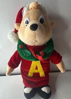 Toy Network Alvin and the Chipmunks Christmas Alvin Plush with Wreath